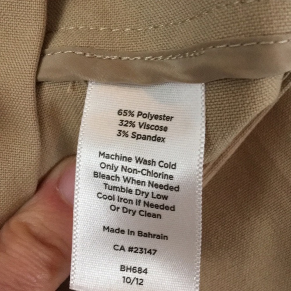Talbots khaki colored ankle length trousers - Picture 7 of 9